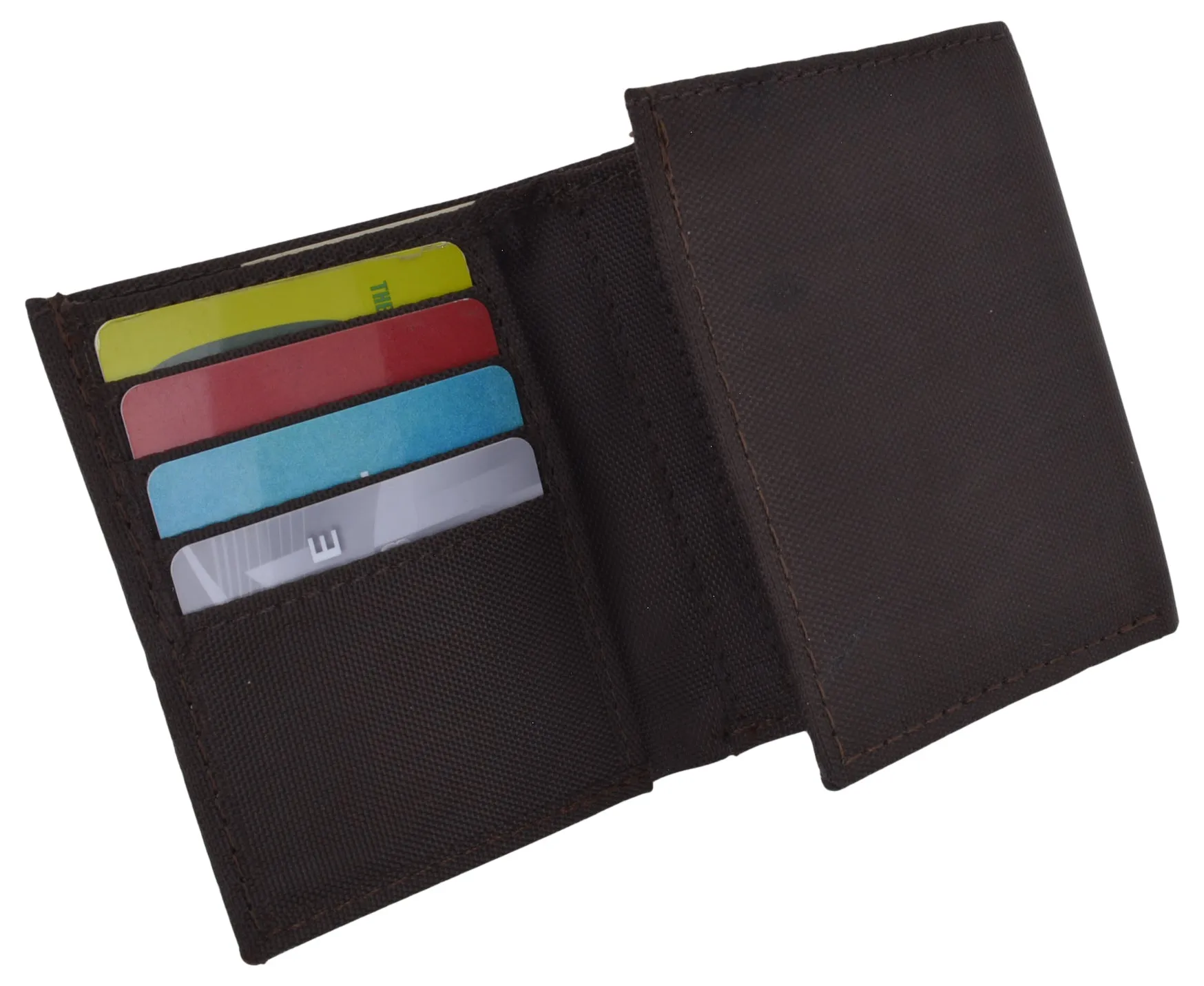 New Boys Slim Thin Nylon Trifold Wallet with Coin Pouch