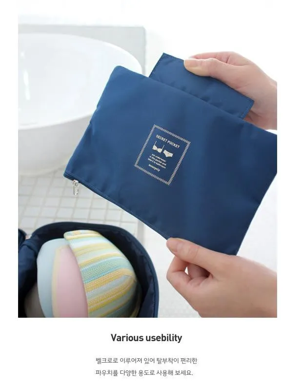 New Nylon Multifunction Makeup Travel Portable Underwear Bag Luggage Storage Bra Organizer