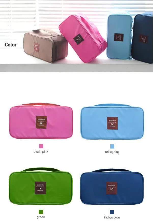 New Nylon Multifunction Makeup Travel Portable Underwear Bag Luggage Storage Bra Organizer