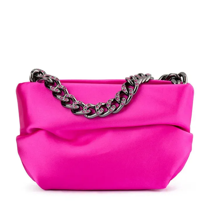 OB2144 JULES SATIN AND CRYSTAL POUCH