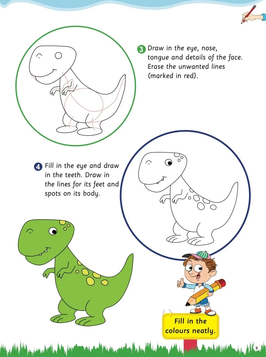 Om Books International How to Draw Dinosaurs : Step by step Drawing Book