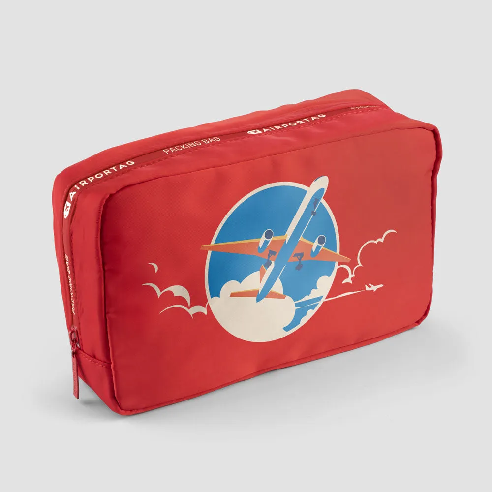 Plane Retro Sky - Packing Bag