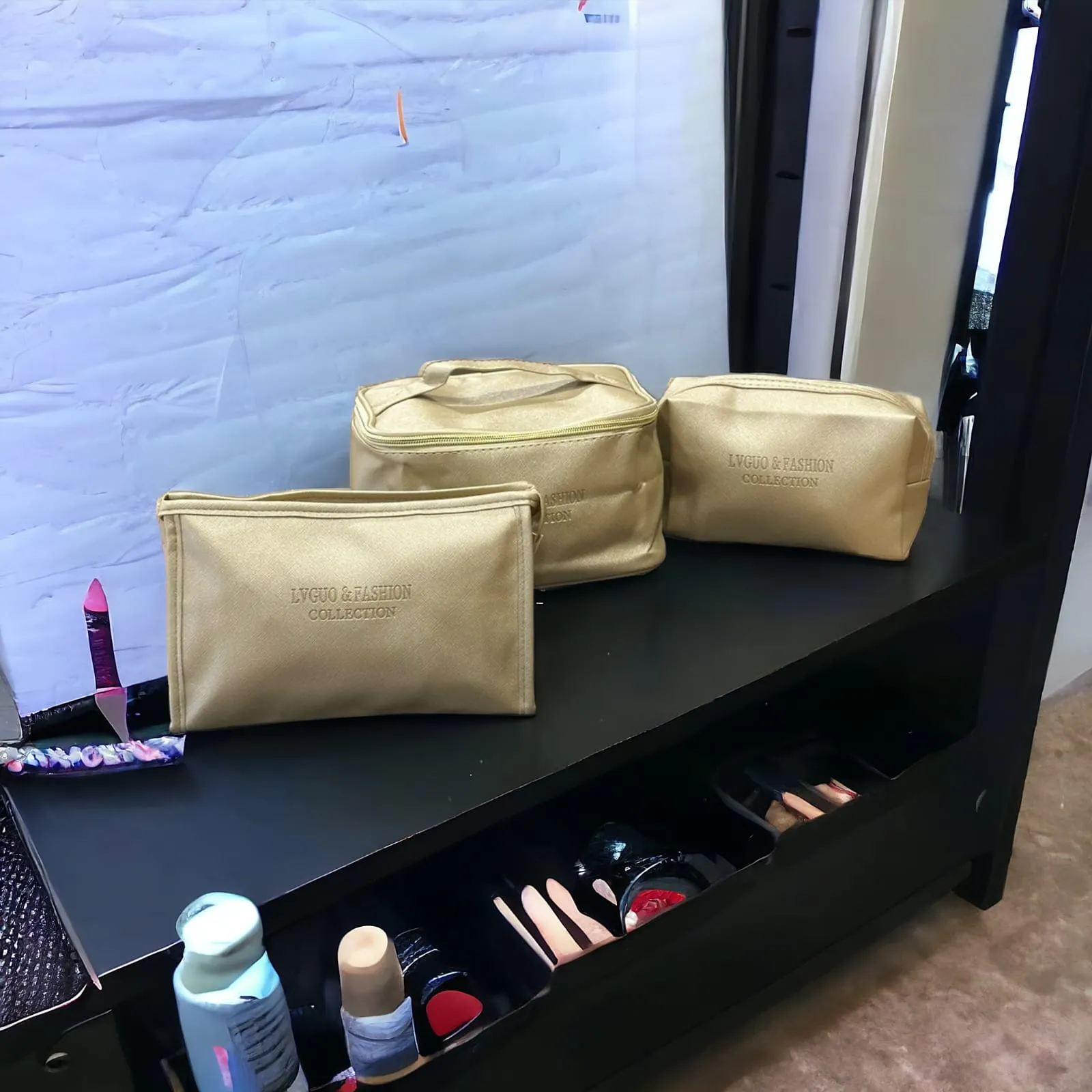 Portable Make Up Bag Organizer Set