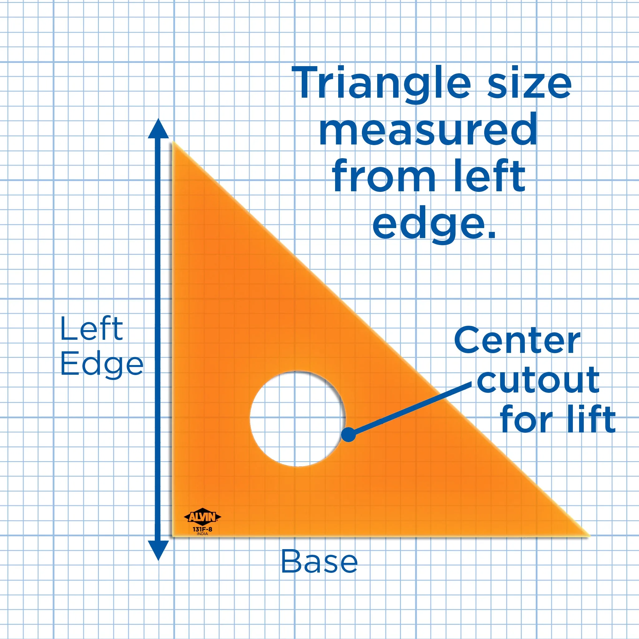 Professional Drafting Triangle (Fluorescent) 30/60 45/90