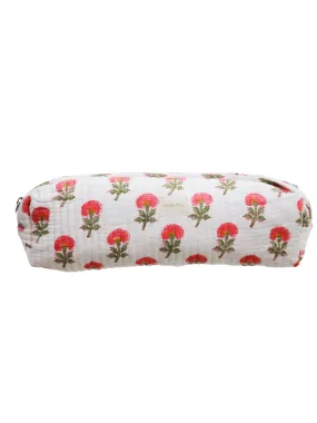 Quilted Hair Tool Bag - Carnation Crush