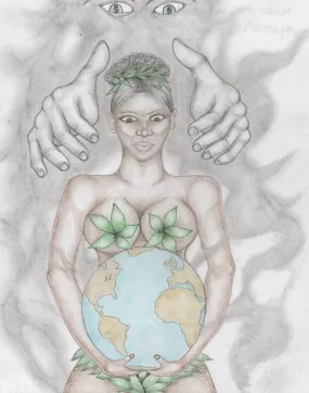 "Mother Earth Under Attack" (Original) by Steven Tucker