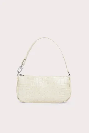 Rachel Cream Croco Embossed Leather