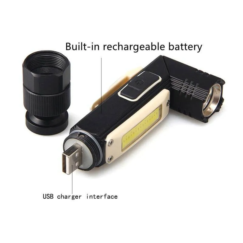 Rechargeable Magnetic Adjustable Camping Flashlight