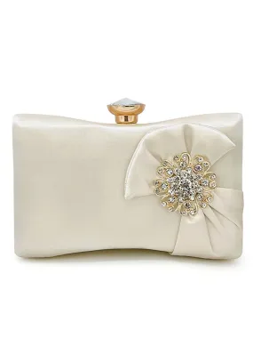 Retro Satin Diamond Evening Handbag