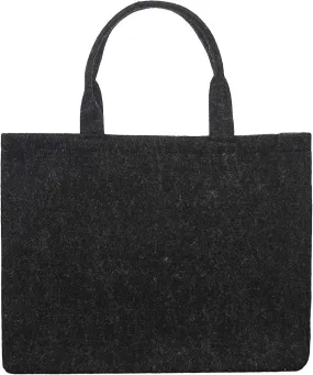 Reusable Grocery Shopping Bags, Foldable Tote Bags, Multifunctional Felt Small Capacity Women Shoulder Bag Shopping Storage Pouch - Dark Grey S3422927