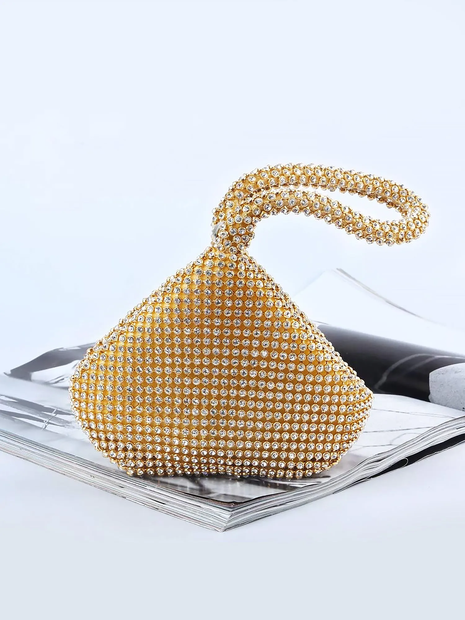 Rhinestones Triangle Shape Evening Clutch Bag