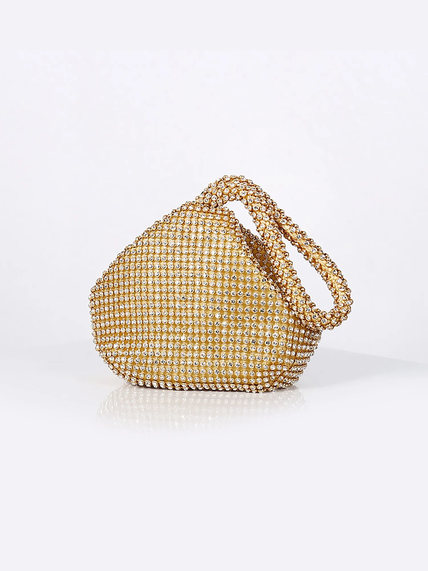 Rhinestones Triangle Shape Evening Clutch Bag