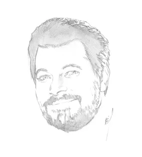 Riker in pencil