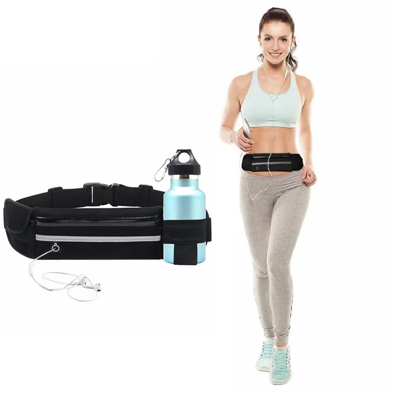 Running Slim Exercise Sports Waist Pack w/ Headphone Slot