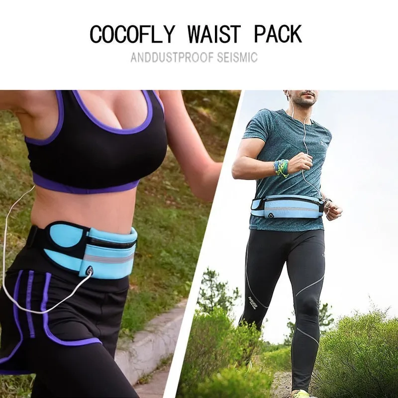 Running Slim Exercise Sports Waist Pack w/ Headphone Slot