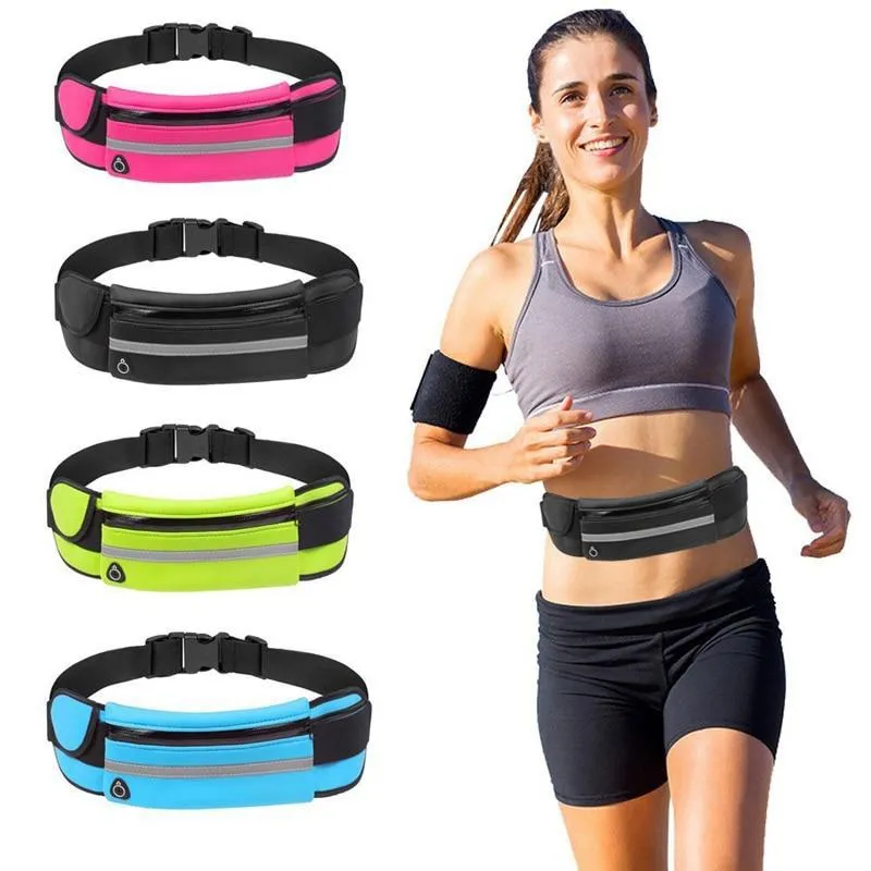 Running Slim Exercise Sports Waist Pack w/ Headphone Slot