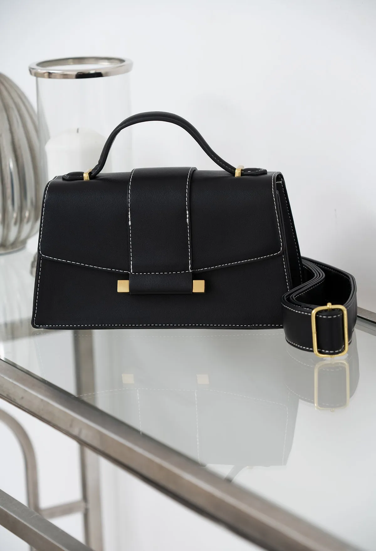 Set In Stone Black Crossbody Bag