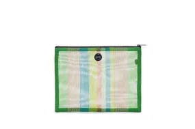 Small Zippered Portfolio - Striped