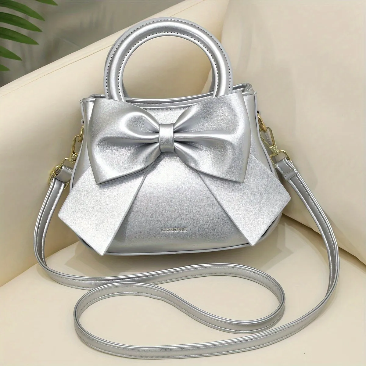 Stylish Womens Fashion Handbag Cute Bow Crossbody Purse