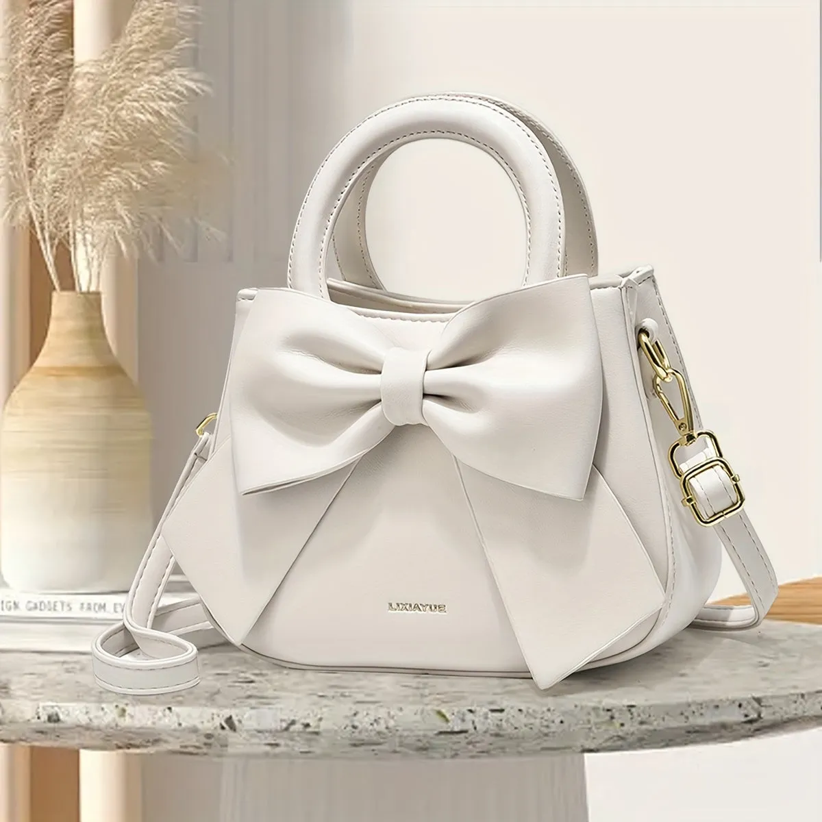 Stylish Womens Fashion Handbag Cute Bow Crossbody Purse