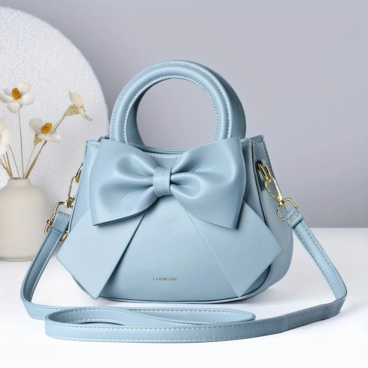 Stylish Womens Fashion Handbag Cute Bow Crossbody Purse