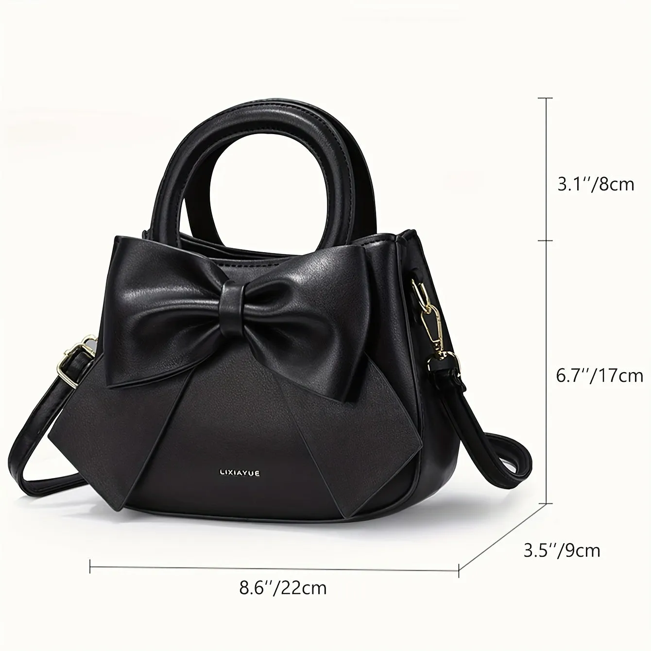 Stylish Womens Fashion Handbag Cute Bow Crossbody Purse