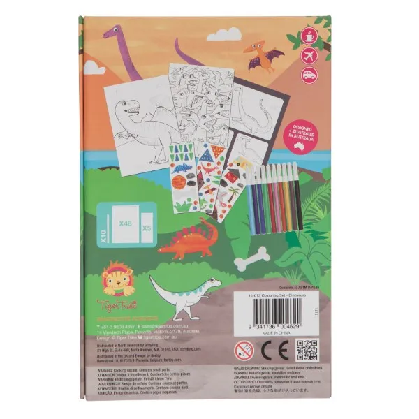 Tiger Tribe TT14-013 Colouring Set - Dinosaur