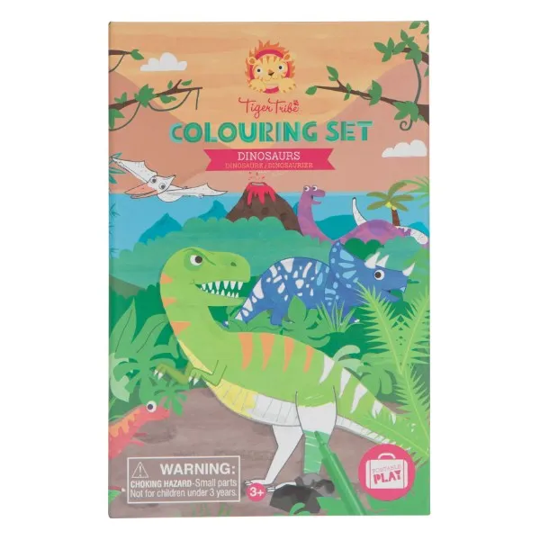 Tiger Tribe TT14-013 Colouring Set - Dinosaur