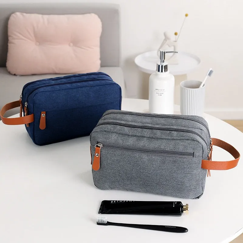 Travel Organizer Cosmetic Bag Leather