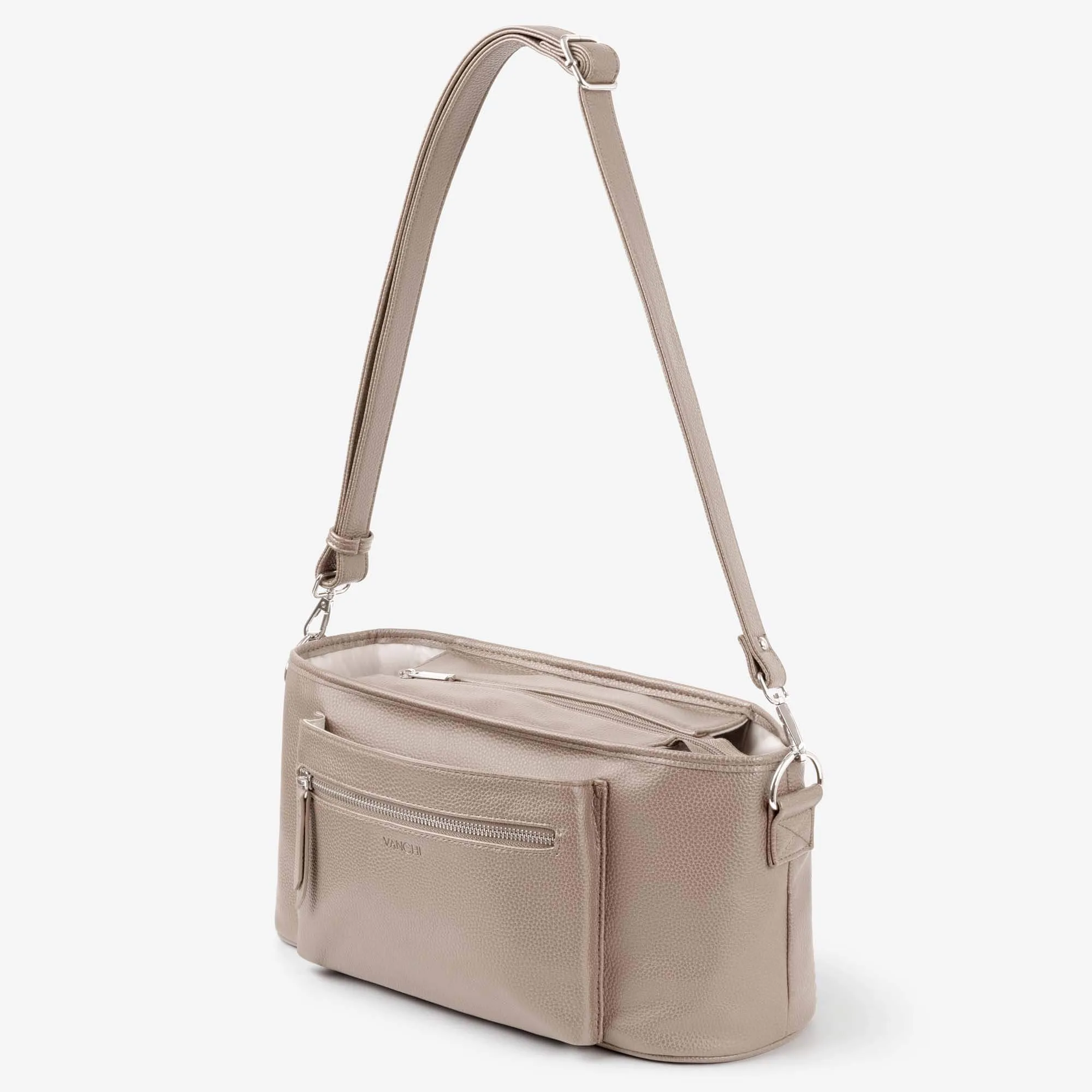 VANCHI Pram Caddy Shoulder Strap - Stone