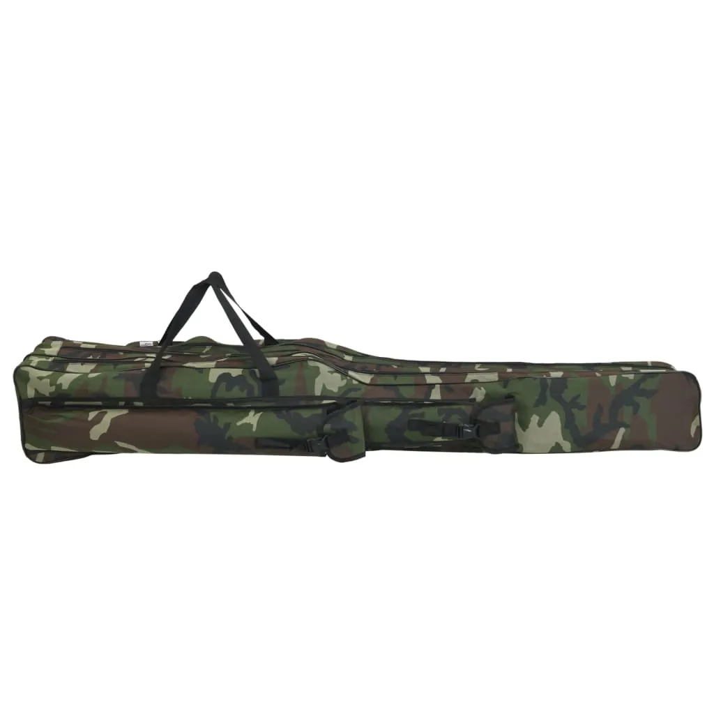 vidaXL Fishing Rod Bag Green Camouflage 150 cm Oxford Fabric