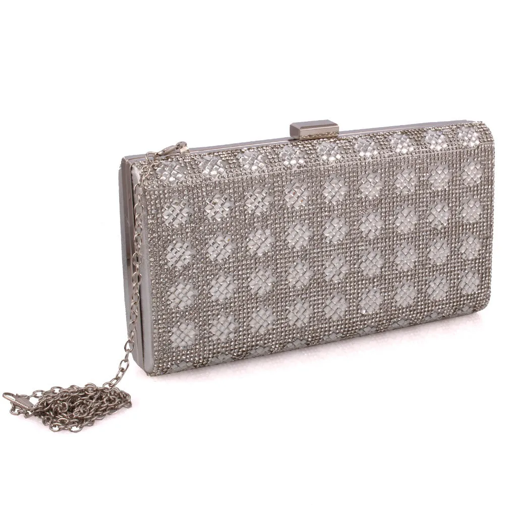 Women ‘Natalia’ Diamante Encrusted Evening Clutch Bag