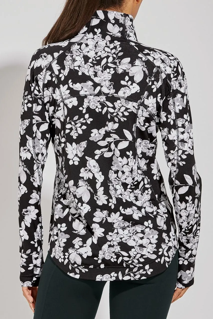 Women's Interval Jacket  |  Black Dynamic Floral