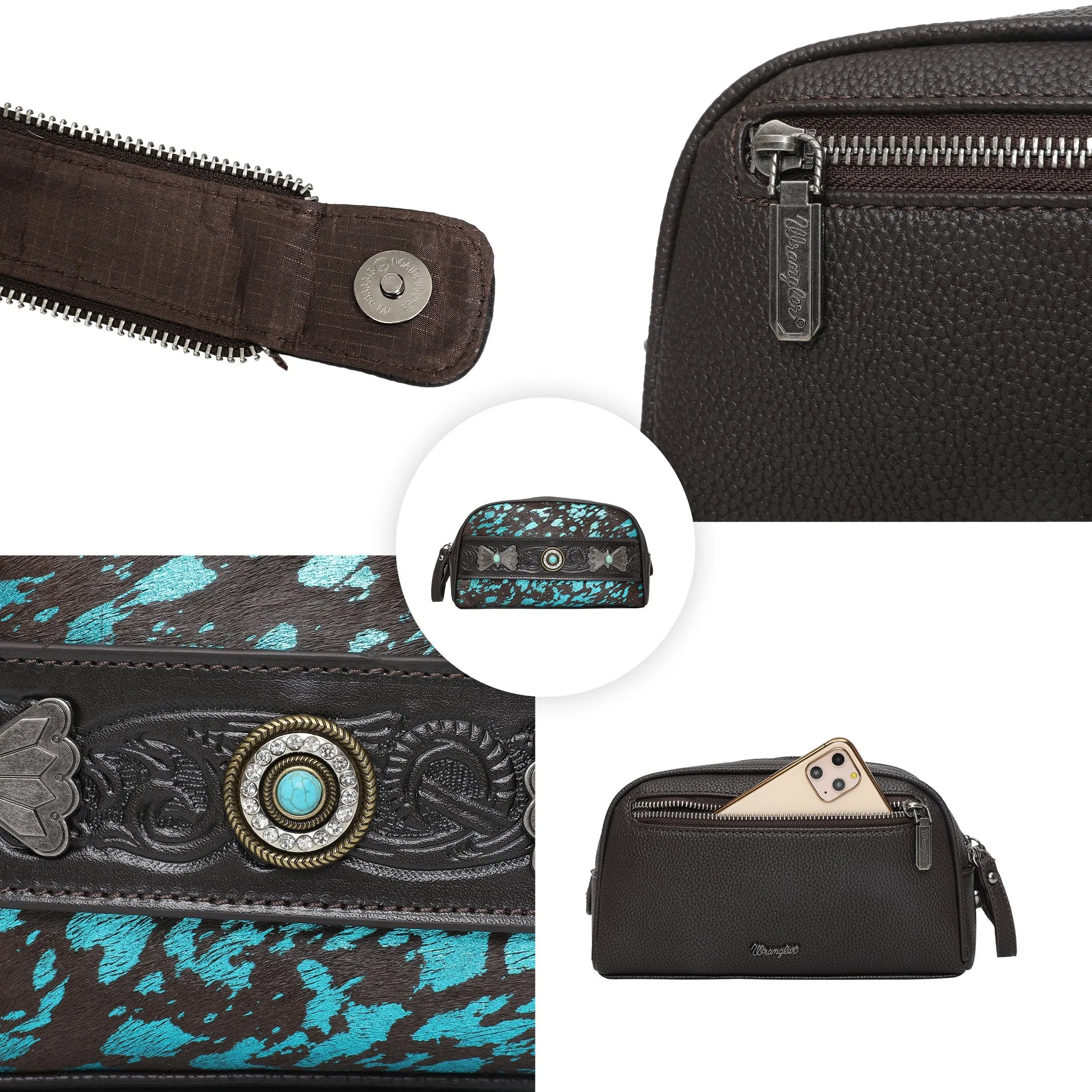 Wrangler Hair-on Collection Multi Purpose Travel Pouch