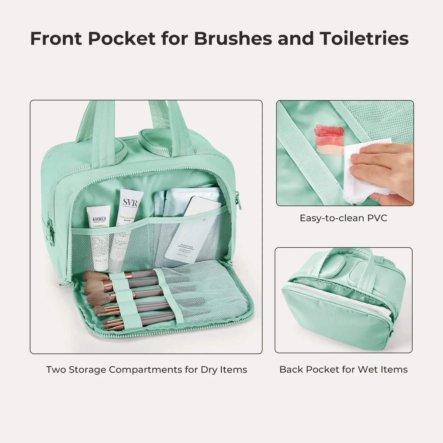 Zora Spacesaver 4-in-1 Puffy Multi-Functional Toiletry Bag