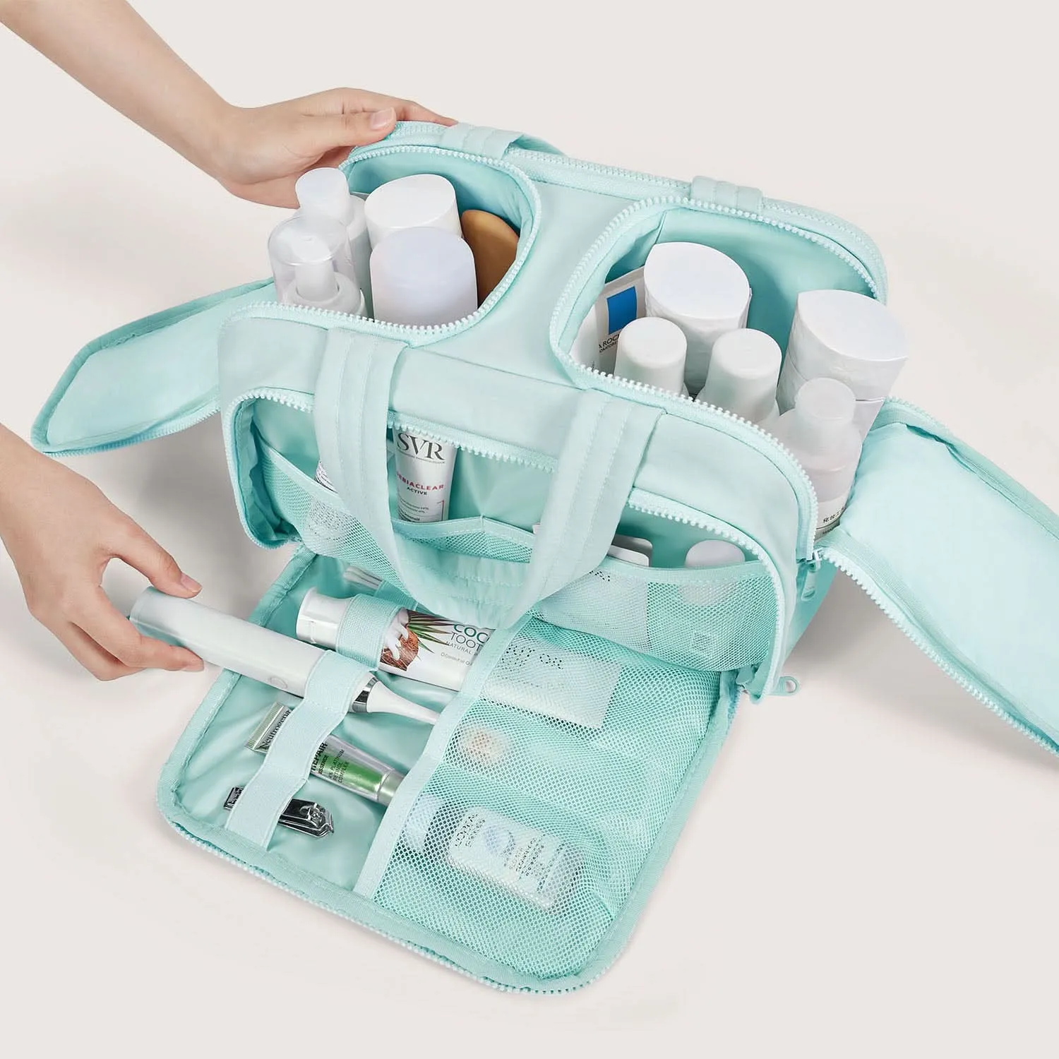 Zora Spacesaver 4-in-1 Puffy Multi-Functional Toiletry Bag