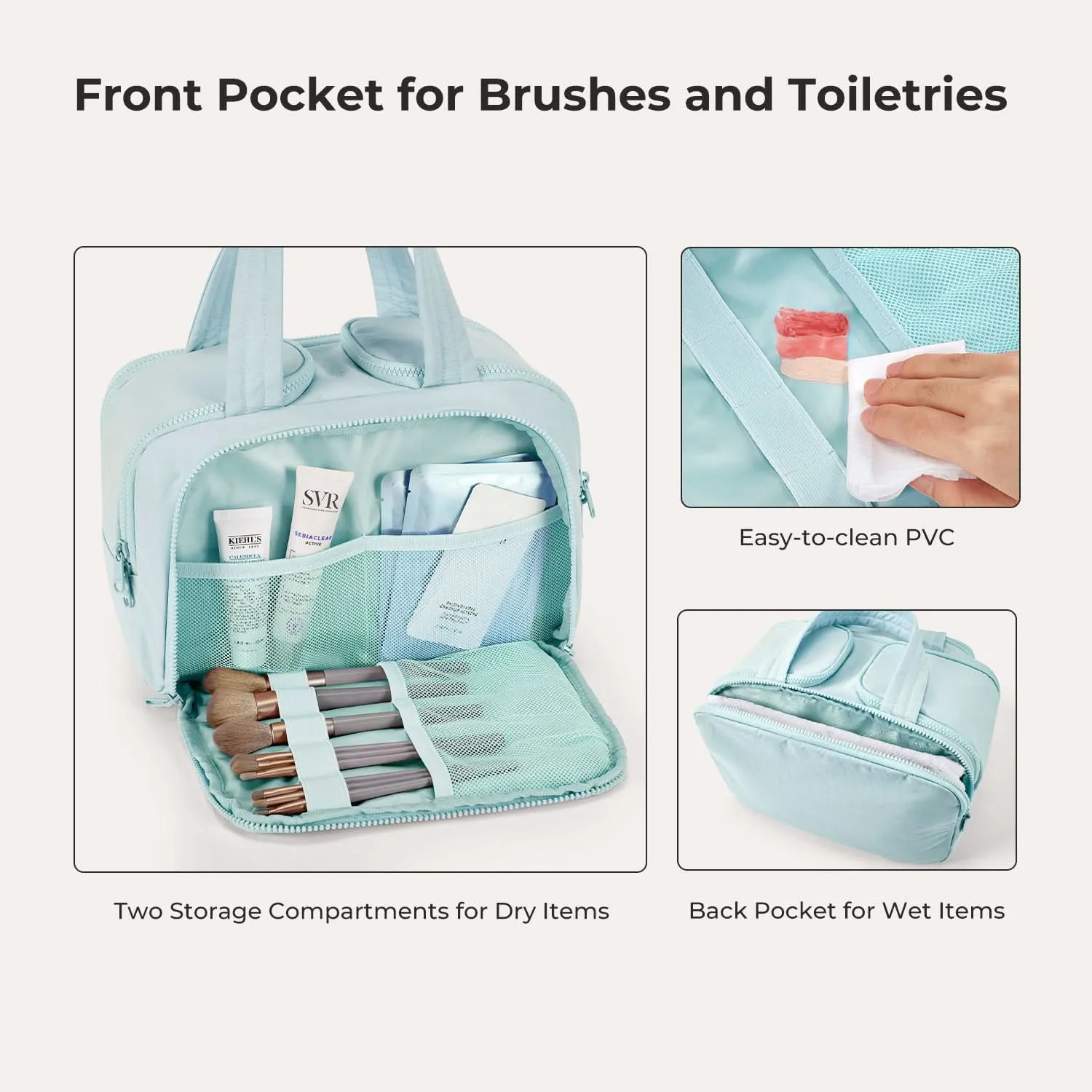 Zora Spacesaver 4-in-1 Puffy Multi-Functional Toiletry Bag