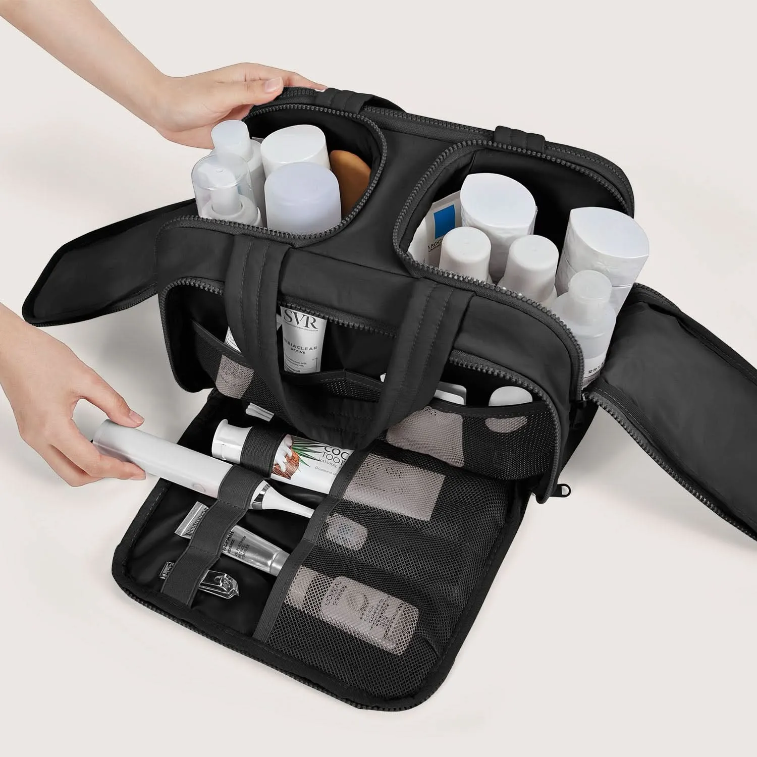 Zora Spacesaver 4-in-1 Puffy Multi-Functional Toiletry Bag