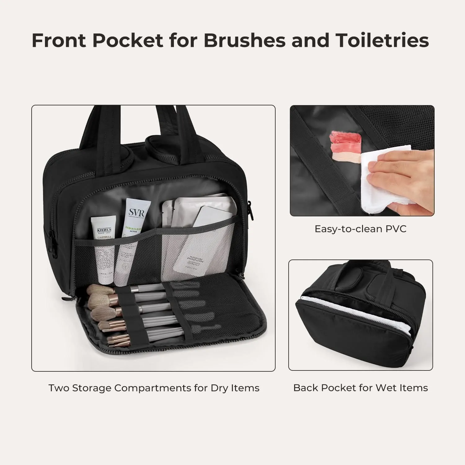 Zora Spacesaver 4-in-1 Puffy Multi-Functional Toiletry Bag