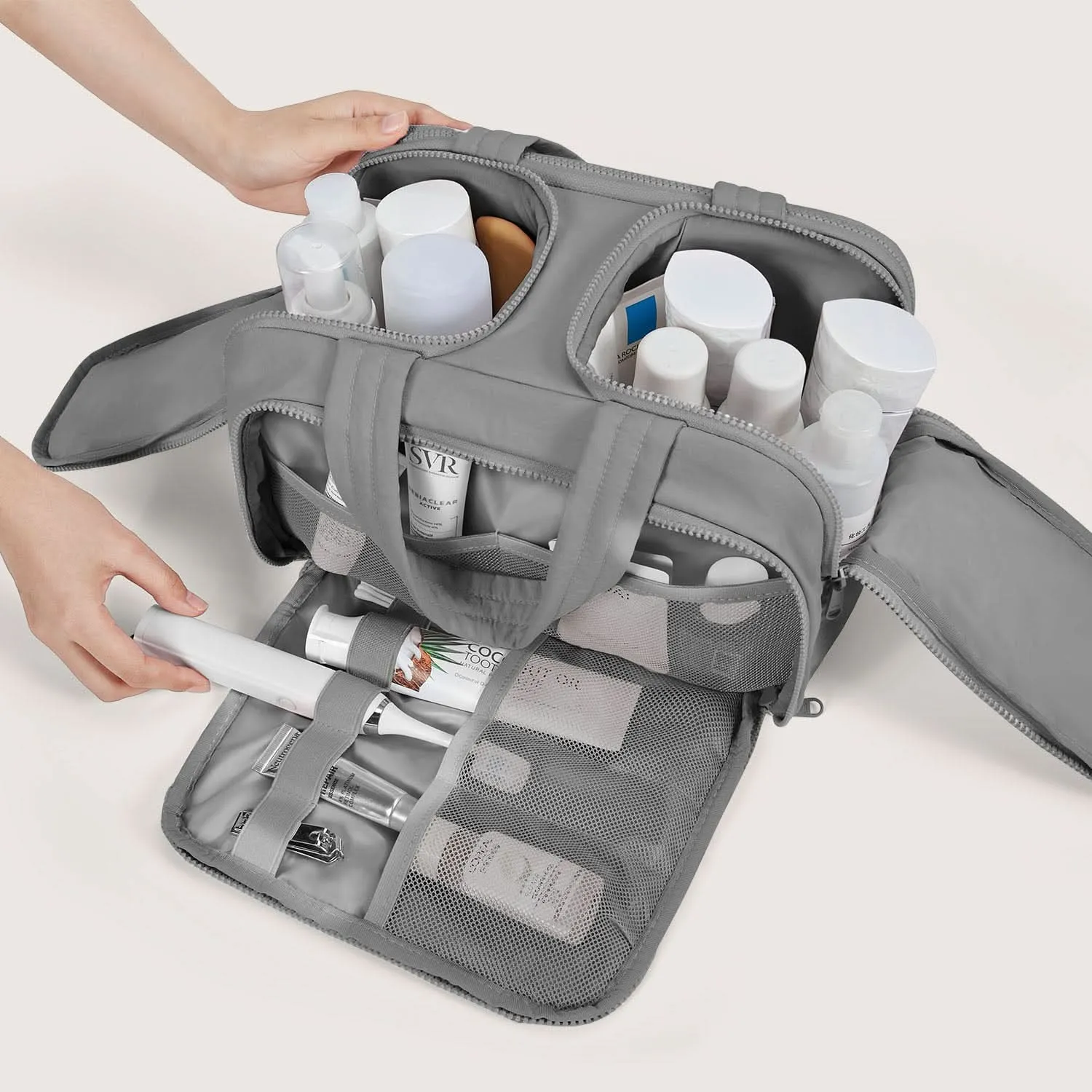 Zora Spacesaver 4-in-1 Puffy Multi-Functional Toiletry Bag