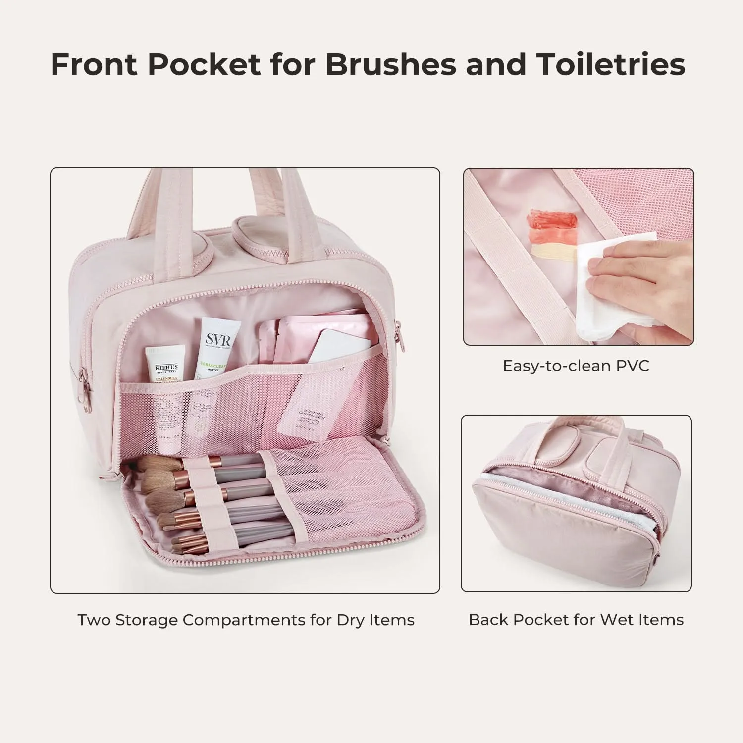 Zora Spacesaver 4-in-1 Puffy Multi-Functional Toiletry Bag